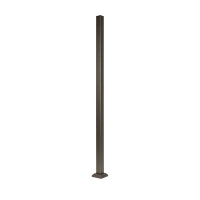 FORTRESS Fe26 2 in. x 2 in. x 39-1/2 in. Bronze Steel Railing Corner Post with Brackets
