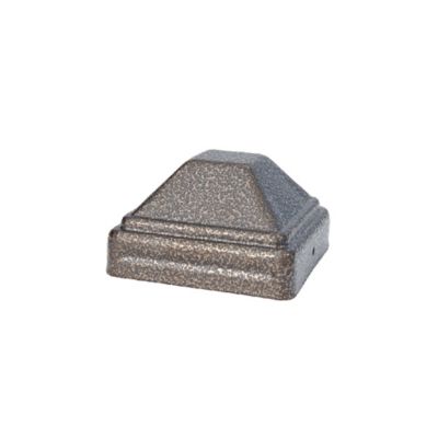 Fortress Building Products 2-1/8 in. x 2-1/8 in. Bronze Steel Pressed Dome Post Cap