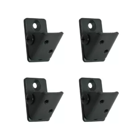 Fortress Building Products 3.75 in x 2.75 in x 1 in Black Steel Corner Adapter Bracket 4-Pack. Gate Opener Accessories