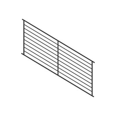 Fortress Building Products Axis Black Steel Railing Stair Panel, 53040748