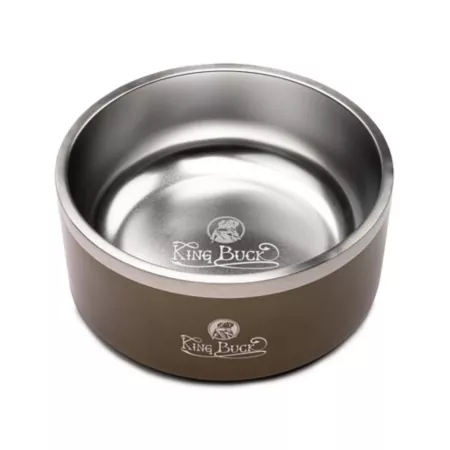 King Buck Thermal Dog Bowl 8 Cups Single Dog Bowls