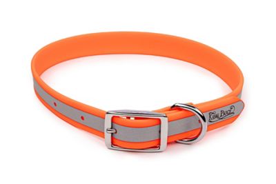 King Buck Waterproof Soft Touch Reflective Dog Collar with D Ring