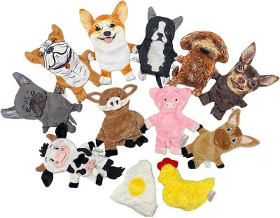 Piggy Poo and Crew Crinkle Toys for Dogs and other Pets, 12 ct.