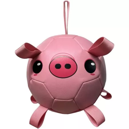 Piggy Poo and Crew Durable Interactive Soccer Ball for Fetch and Play Pig Dog Fetch Toys