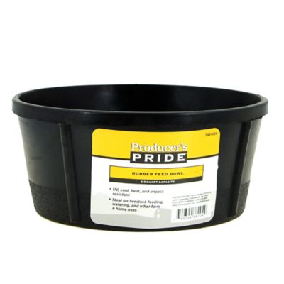 Producer's Pride 2.5 qt. Round Rubber Feed Bowl