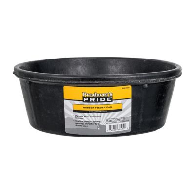 Producer's Pride 1 gal. Round Rubber Livestock Feeder Pan