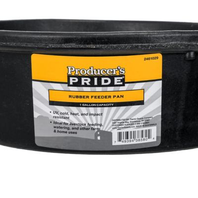 Image showing  1 gal. Round Rubber Livestock Feeder Pan