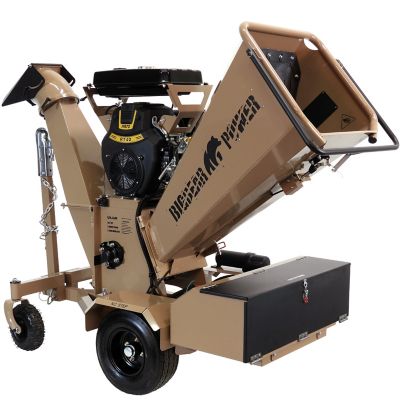 BigBear Power 6 in. Commercial Chipper Shredder, 20 HP V-Twin High-Torque Gas Engine, Tornadic Triple Drum, Self-Feed