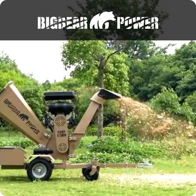 Image showing  6 in. Commercial Chipper Shredder, 20HP V-Twin High-Torque Gas Engine, Tornadic Triple Drum, Self-Feed