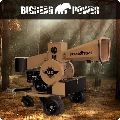 BigBear Power LogHog 15 HP Commercial Log Chopper, High Performance Gas Engine, Chops/Bags Firewood, OSHA Compliant, 5 in D Cpty