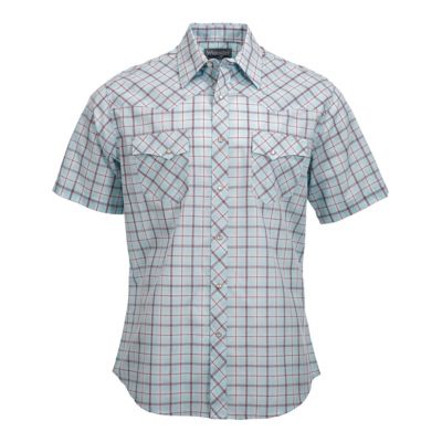 Image showing 0 th Wrangler Wrancher Short Sleeve Plaid Shirt