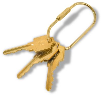 Image showing  Brass Screw Lock Keyring