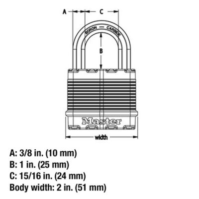 Image showing  Number 5 Magnum 2 in. Laminated Steel Padlock