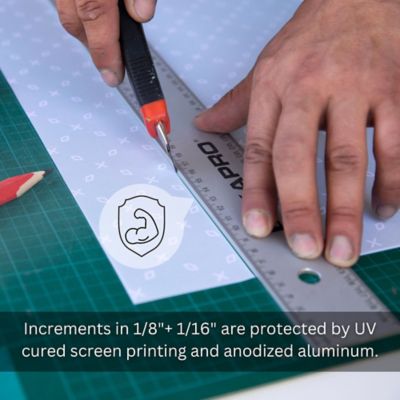 Image showing  Kapro 308 Aluminum Straight Edge Ruler - 1/8 & 1/16 in. - 24 Inch