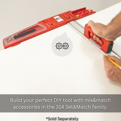 Image showing  Kapro 314-90 Set & Match Ruler System - T-Square Head Handle & Knife Guide Accessories Included - 48 Inch