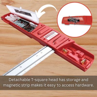 Image showing  Kapro 314-90 Set & Match Ruler System - T-Square Head Handle & Knife Guide Accessories Included - 48 Inch