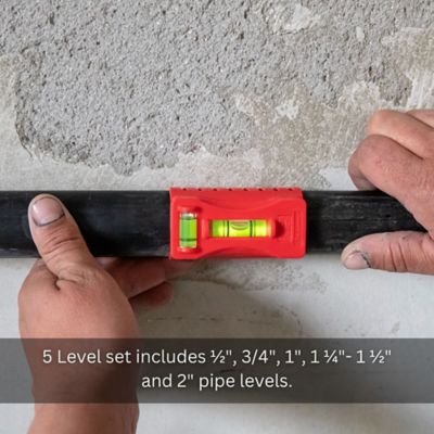 Image showing  Kapro 350 Pipe Level Set - 5 Sizes