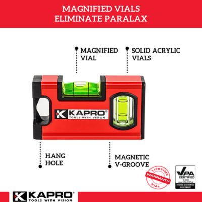 Image showing  Kapro 771M TWIN - Magnetic Heavy Duty Toolbox Level - 4 Inch