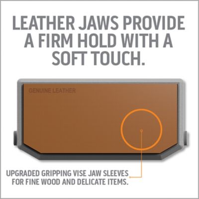 Image showing 6 th Work IQ Tools IQ Vise Jaws Leather