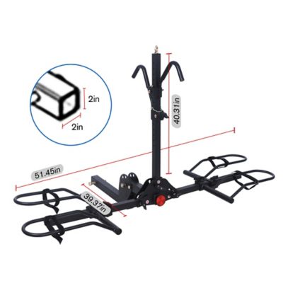 Image showing 6 th Young Electric Hitch Mount Platform Style 2 Bike Rack 2 in. Receiver, 200 lb. Capacity 246194699