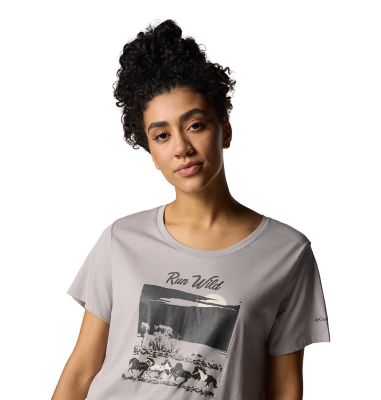 Image showing 4 th Columbia Sportswear Women's Ruby Springs Graphic Scoop Neck Short-Sleeve T-Shirt