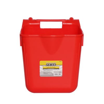 Image showing  3.5 gal. Hook-Over Feeder Bucket, Red