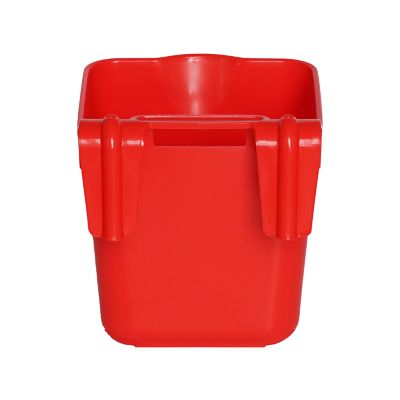 Image showing  3.5 gal. Hook-Over Feeder Bucket, Red