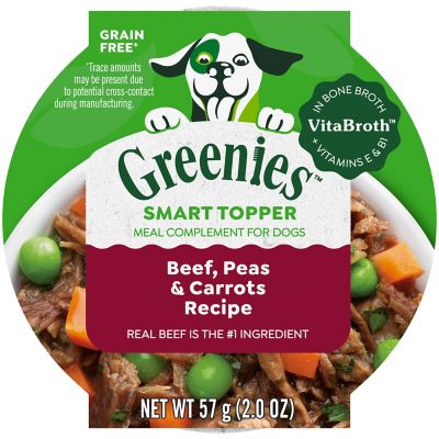 Greenies Smart Topper Grain Free Wet Mix-In Beef, Peas, Apples & Brown Rice Recipe Meal Complement for Dog