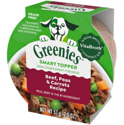 Image showing 8 th Greenies Smart Topper Grain-Free Beef, Peas and Carrots Wet Dog Food Topper, 2 oz.