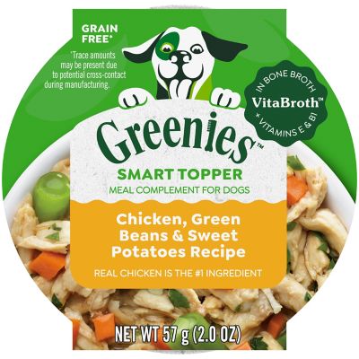 Greenies Smart Topper Wet Mix-In Chicken, Green Beans & Sweet Potatoes Recipe Meal Complement for Dogs