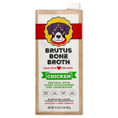 Brutus Bone Broth Chicken Hip & Joint Dog Food Topper for Dogs, 32 oz.