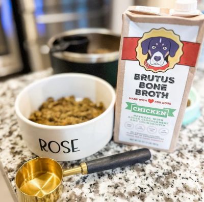 Image showing 5 th Brutus Bone Broth Chicken Hip & Joint Dog Food Topper for Dogs, 32 oz.
