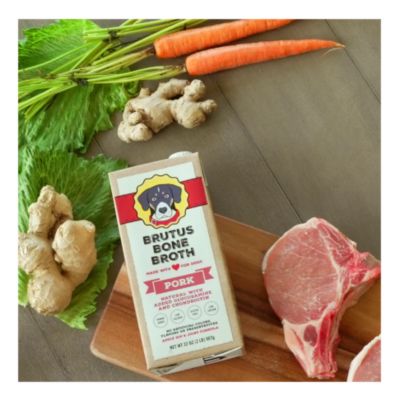 Image showing 6 th Brutus Bone Broth Pork Hip & Joint Dog Food Topper for Dogs, 32 oz.