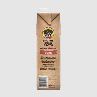 Image showing 9 th Brutus Bone Broth Pork Hip & Joint Dog Food Topper for Dogs, 32 oz.