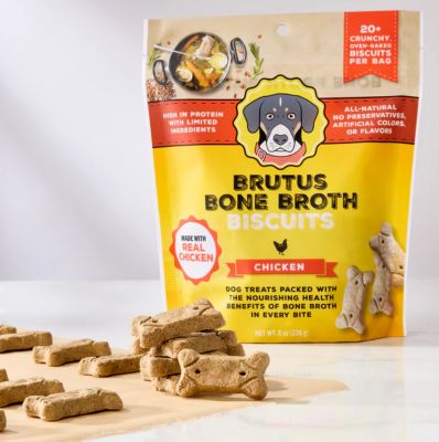 Image showing 5 th Brutus Bone Broth Chicken Dog Biscuits, 8 oz.