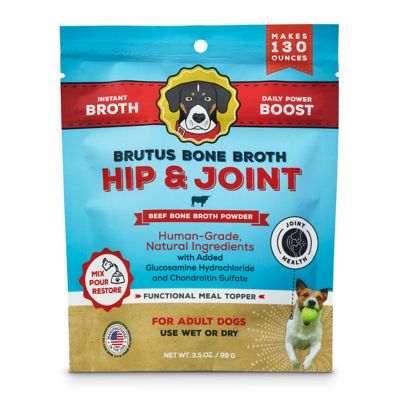 Brutus Bone Broth Instant Beef Hip & Joint Dog Food Topper for Dogs, 3.5 oz.