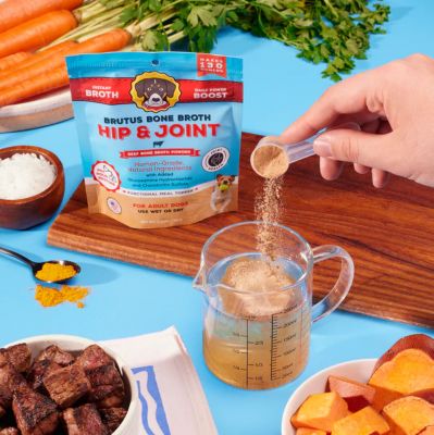 Image showing 6 th Brutus Bone Broth Instant Beef Hip & Joint Dog Food Topper for Dogs, 3.5 oz.