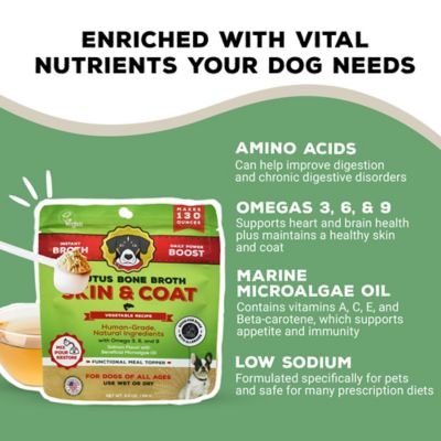 Image showing  Instant Salmon Skin & Coat Powder Dog Food Topper for Dogs, 3.5 oz.