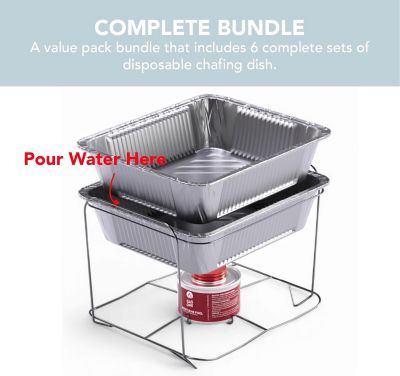 Image showing 5 th Alpha Living Disposable Chafing Dish Buffet Set, 6 pk.