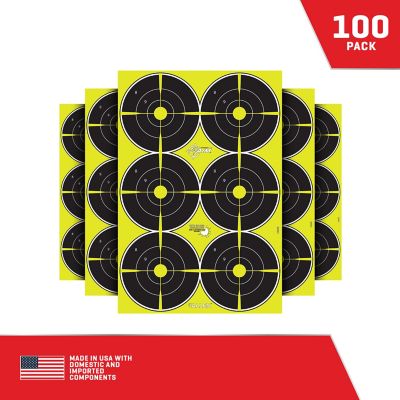 Image showing  Splash Reactive Paper Shooting Targets, Bullseye, 6 Targets per Sheet, 12.5 W x 18.25 H in., 100 pk.