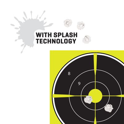 Image showing  Splash Reactive Paper Shooting Targets, Bullseye, 6 Targets per Sheet, 12.5 W x 18.25 H in., 100 pk.
