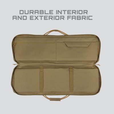 Image showing  42 in. Lockable Squad Tactical Gun Case, Laser Cut MOLLE Front, Coyote