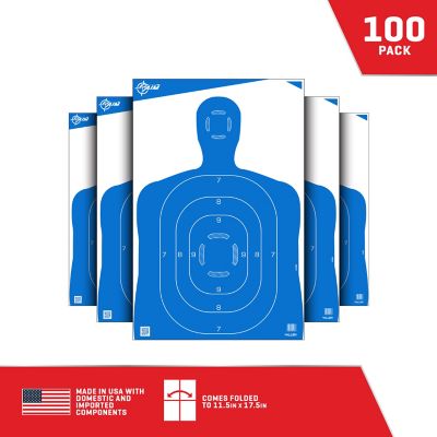 Image showing  100 pk. Silhouette Targets for Shooting Human Body Paper Practice Targets Gun Range Accessories 23 in. x 35 in.