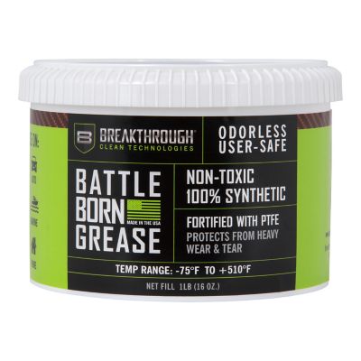 Breakthrough Clean Technologies Battle Born Grease with PTFE, 1 lb. Tub, Clear
