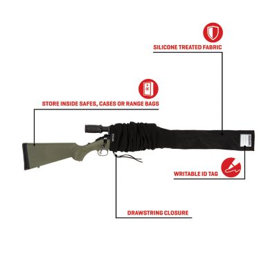 Image showing  52 in. Rifle/Shotgun Gun Sock with Writeable ID Label, Black