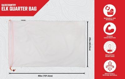 Image showing  Backcountry Elk Quarter Game Bag, 40 in. L x 25 in. W, White
