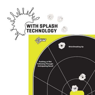 Image showing  Splash Reactive Paper Shooting Targets, Handgun Trainer, Peel Away Target Pad, 12.5 in. W x 18.25 in. H, 30 pk.