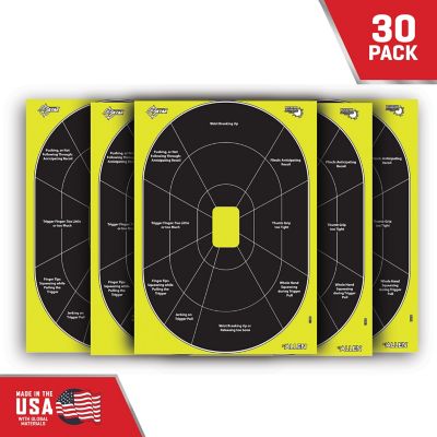 Image showing  Splash Reactive Paper Shooting Targets, Handgun Trainer, Peel Away Target Pad, 12.5 in. W x 18.25 in. H, 30 pk.