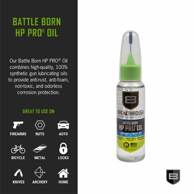 Image showing  Battle Born HP PRO Lubricant & Protectant, 2 oz. Bottle with Needle Tip Applicator, Clear