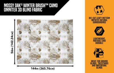 Image showing  3D Leafy Omnitex By Allen, 12 ft. X 56 in., Mossy Oak Winter Brush